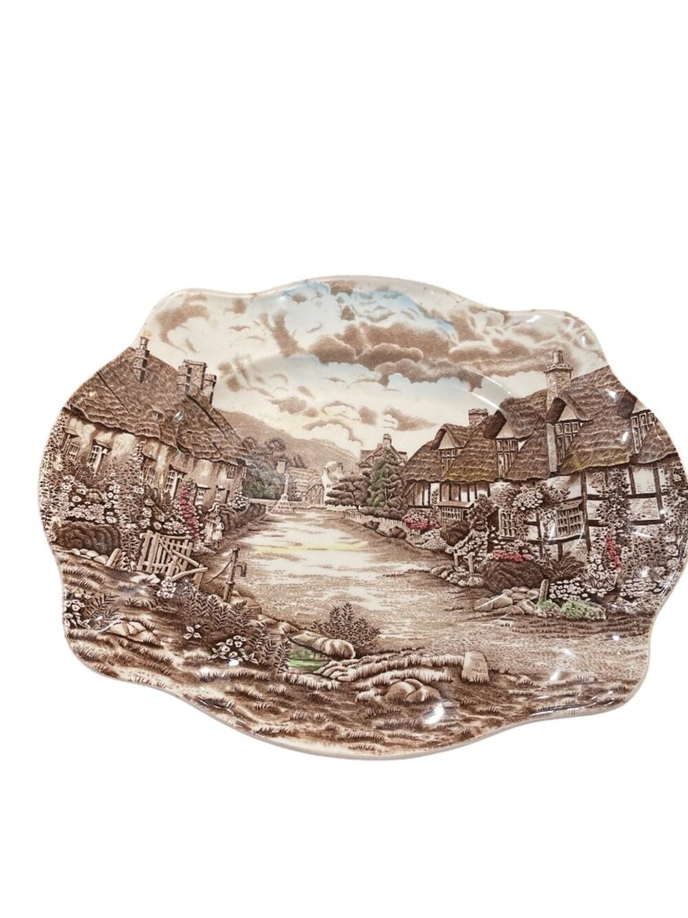 Johnson Bros English Countryside handmade brown serving platter SKU 10-239
